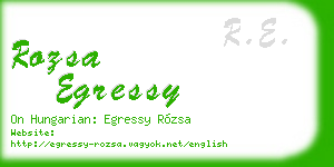 rozsa egressy business card